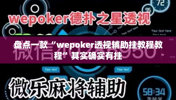 盘点一款“wepoker透视辅助挂教程教程”其实确实有挂