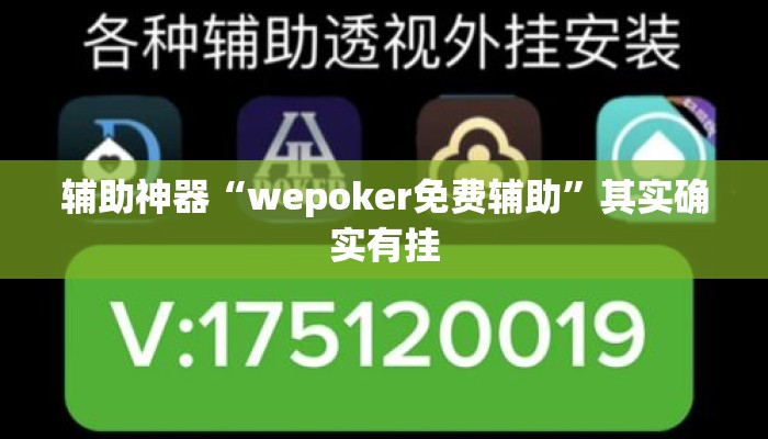 辅助神器“wepoker免费辅助	”其实确实有挂