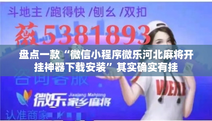 盘点一款“微信小程序微乐河北麻将开挂神器下载安装”其实确实有挂