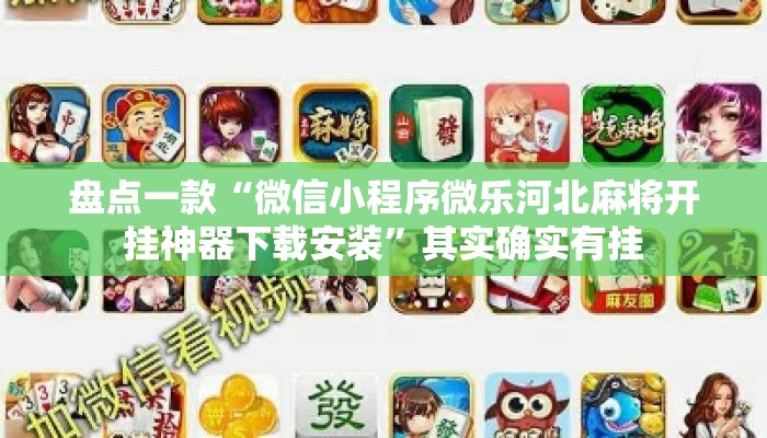 盘点一款“微信小程序微乐河北麻将开挂神器下载安装”其实确实有挂