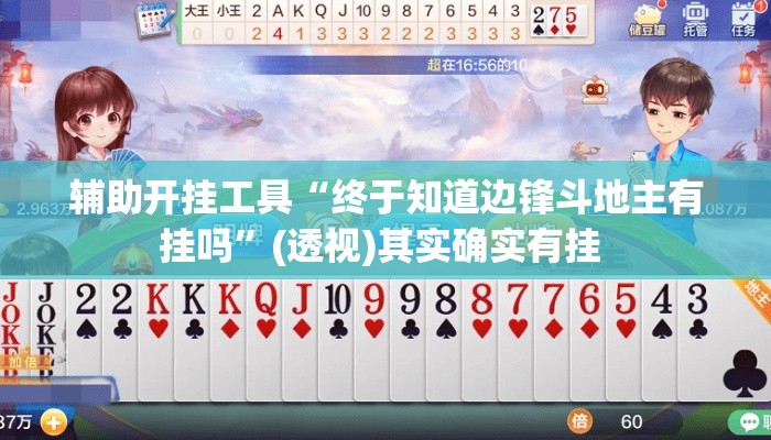 辅助开挂工具“终于知道边锋斗地主有挂吗”(透视)其实确实有挂 