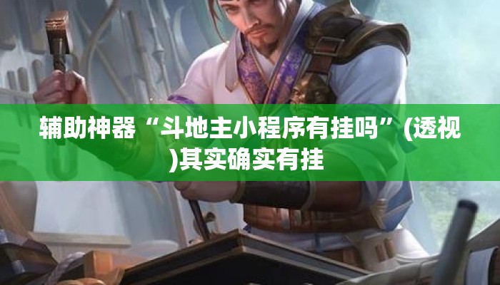 辅助神器“斗地主小程序有挂吗”(透视)其实确实有挂 