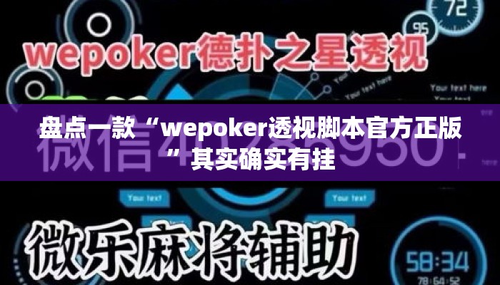 盘点一款“wepoker透视脚本官方正版”其实确实有挂