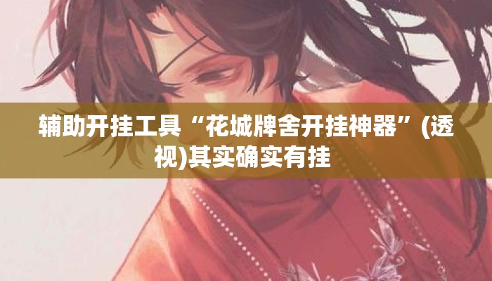 辅助开挂工具“花城牌舍开挂神器”(透视)其实确实有挂 