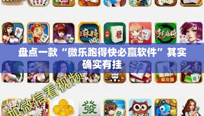 盘点一款“微乐跑得快必赢软件	”其实确实有挂
