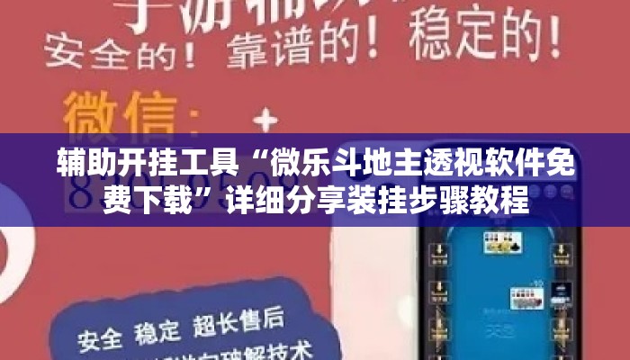 辅助开挂工具“微乐斗地主透视软件免费下载”详细分享装挂步骤教程