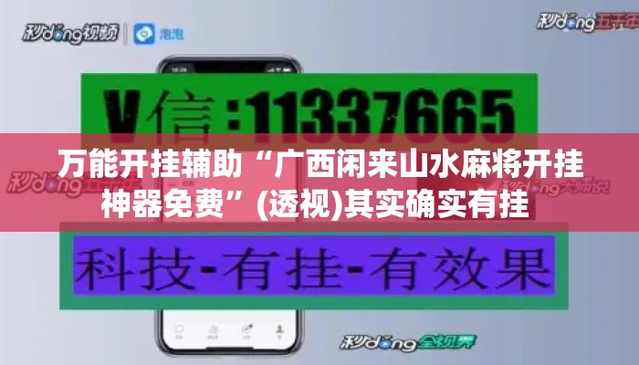 万能开挂辅助“广西闲来山水麻将开挂神器免费”(透视)其实确实有挂 