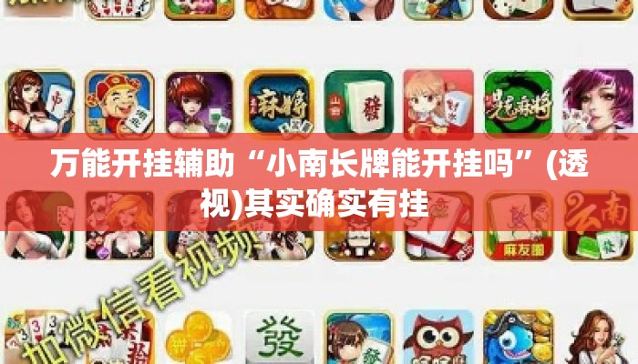万能开挂辅助“小南长牌能开挂吗	”(透视)其实确实有挂 