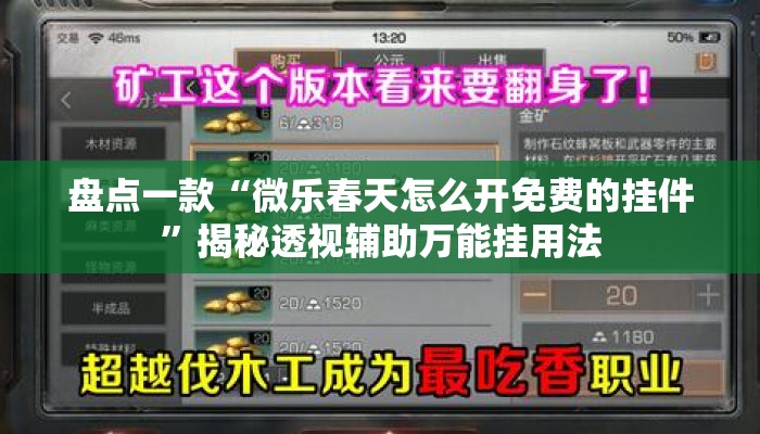 盘点一款“微乐春天怎么开免费的挂件”揭秘透视辅助万能挂用法