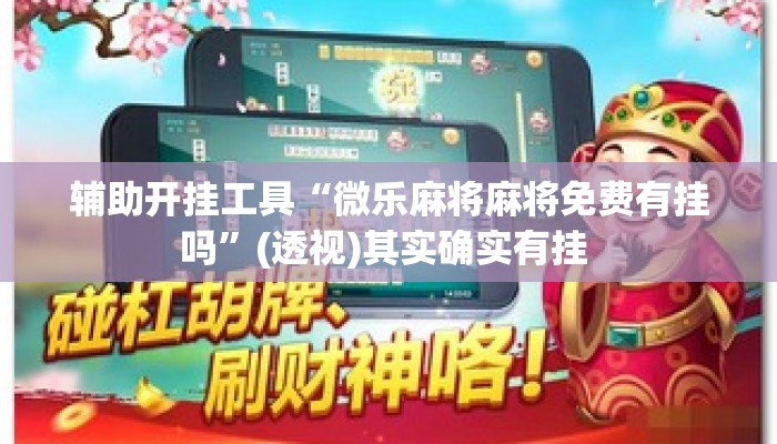 辅助开挂工具“微乐麻将麻将免费有挂吗”(透视)其实确实有挂 
