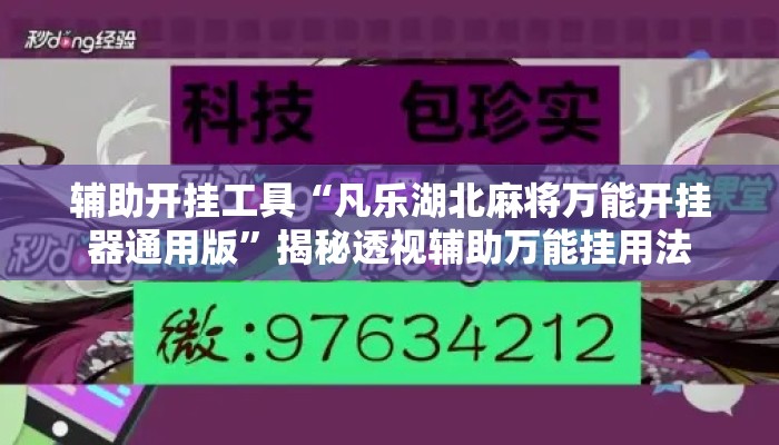 辅助开挂工具“凡乐湖北麻将万能开挂器通用版	”揭秘透视辅助万能挂用法