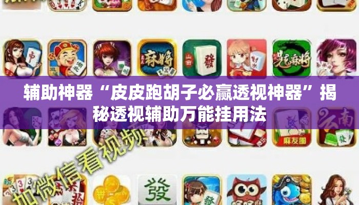 辅助神器“皮皮跑胡子必赢透视神器”揭秘透视辅助万能挂用法