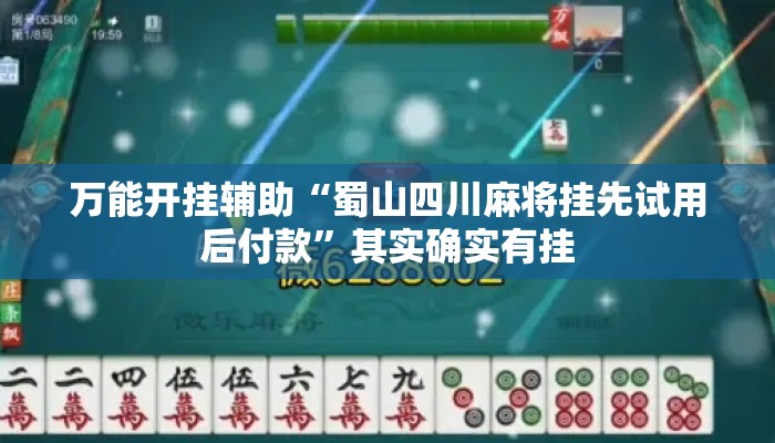 万能开挂辅助“蜀山四川麻将挂先试用后付款”其实确实有挂