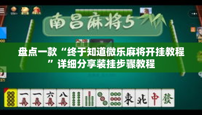 盘点一款“终于知道微乐麻将开挂教程”详细分享装挂步骤教程