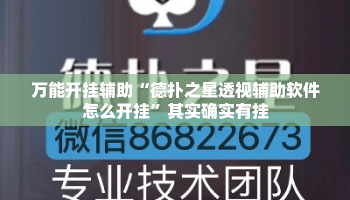 万能开挂辅助“德扑之星透视辅助软件怎么开挂	”其实确实有挂