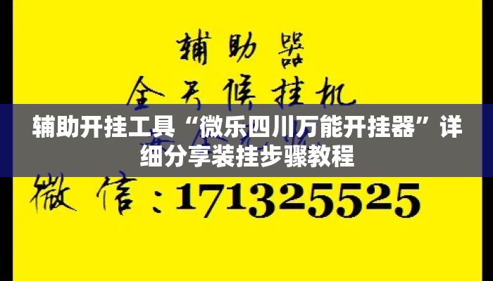 辅助开挂工具“微乐四川万能开挂器”详细分享装挂步骤教程
