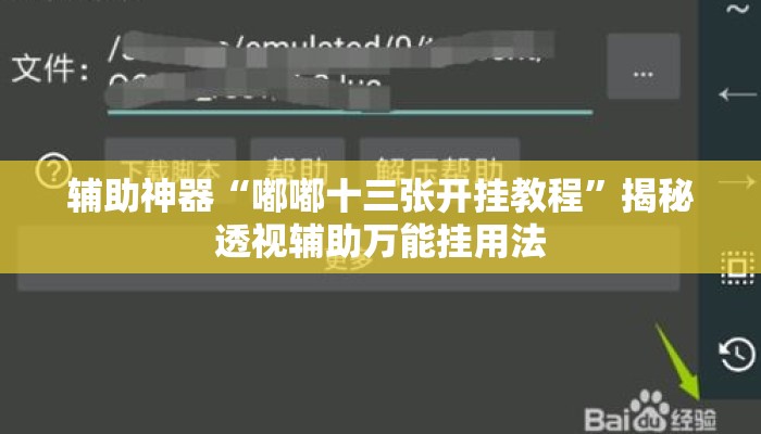 辅助神器“嘟嘟十三张开挂教程	”揭秘透视辅助万能挂用法