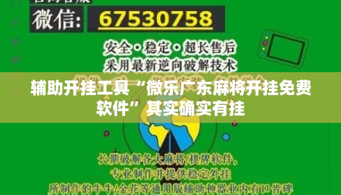 辅助开挂工具“微乐广东麻将开挂免费软件	”其实确实有挂