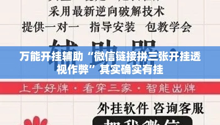 万能开挂辅助“微信链接拼三张开挂透视作弊	”其实确实有挂