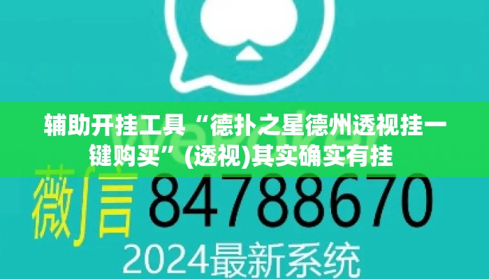 辅助开挂工具“德扑之星德州透视挂一键购买”(透视)其实确实有挂 