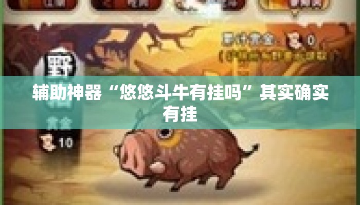 辅助神器“悠悠斗牛有挂吗”其实确实有挂