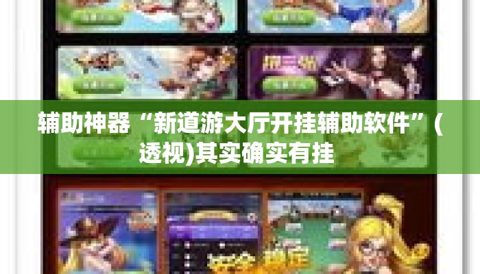 辅助神器“新道游大厅开挂辅助软件”(透视)其实确实有挂 