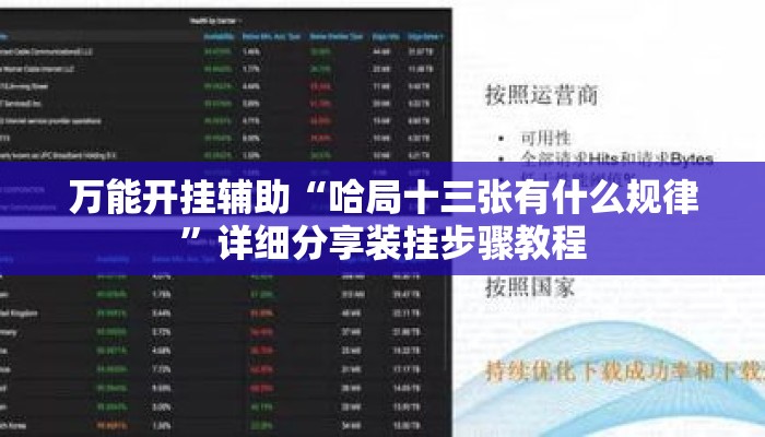 万能开挂辅助“哈局十三张有什么规律”详细分享装挂步骤教程