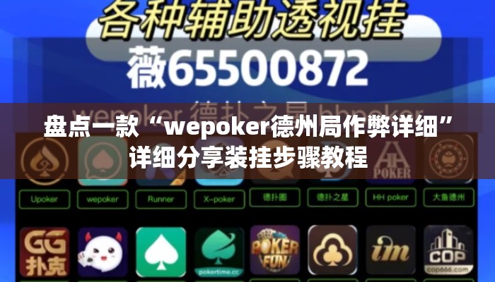 盘点一款“wepoker德州局作弊详细”详细分享装挂步骤教程