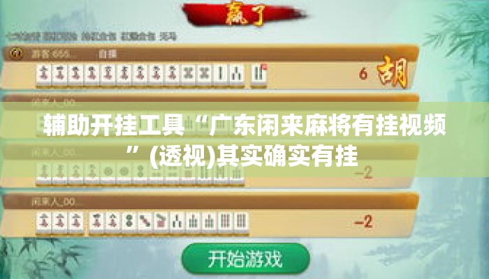 辅助开挂工具“广东闲来麻将有挂视频	”(透视)其实确实有挂 