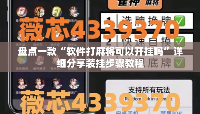 盘点一款“软件打麻将可以开挂吗”详细分享装挂步骤教程