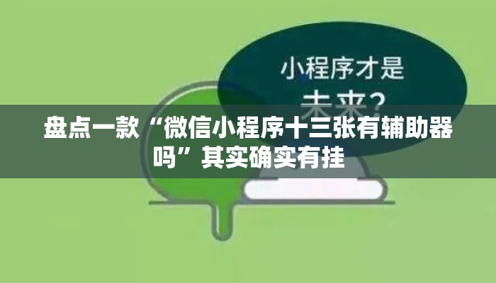 盘点一款“微信小程序十三张有辅助器吗”其实确实有挂