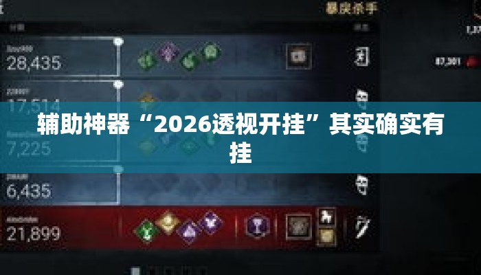 辅助神器“2026透视开挂”其实确实有挂