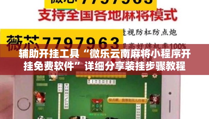 辅助开挂工具“微乐云南麻将小程序开挂免费软件”详细分享装挂步骤教程