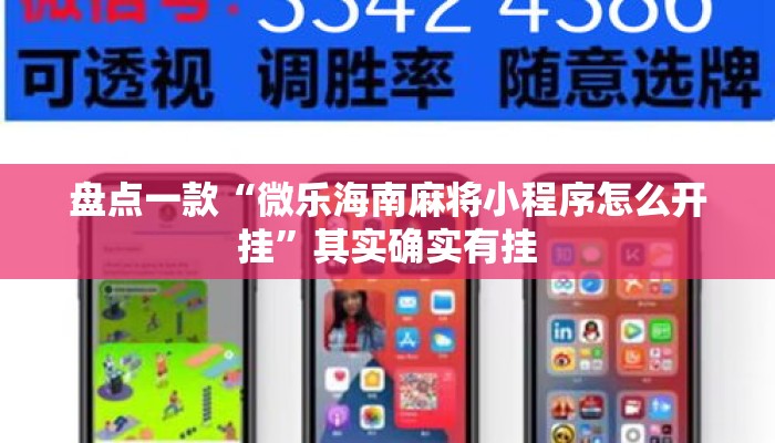 盘点一款“微乐海南麻将小程序怎么开挂	”其实确实有挂