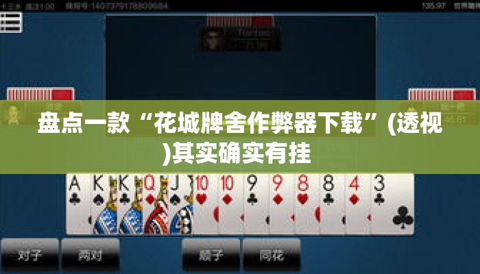 盘点一款“花城牌舍作弊器下载”(透视)其实确实有挂 