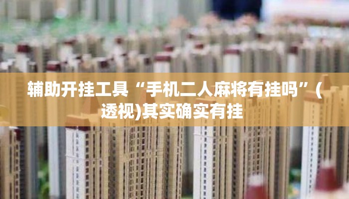 辅助开挂工具“手机二人麻将有挂吗”(透视)其实确实有挂 