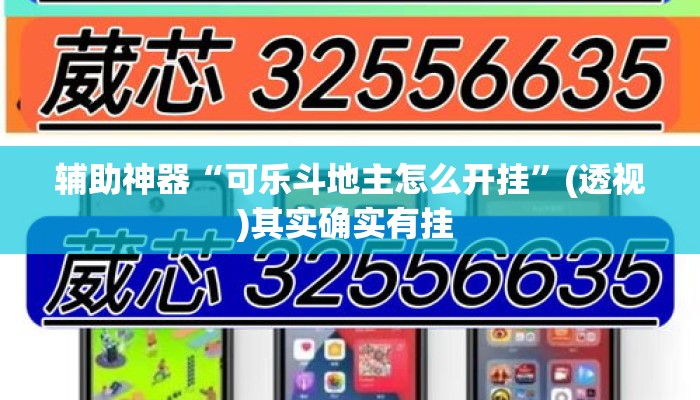 辅助神器“可乐斗地主怎么开挂”(透视)其实确实有挂 