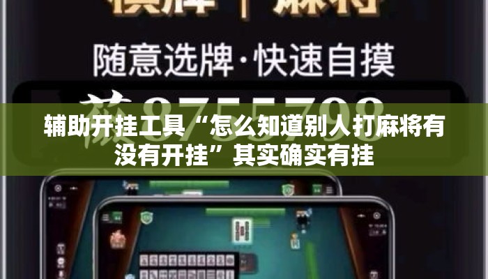 辅助开挂工具“怎么知道别人打麻将有没有开挂”其实确实有挂