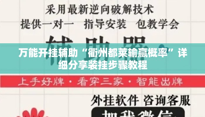 万能开挂辅助“衢州都莱输赢概率”详细分享装挂步骤教程