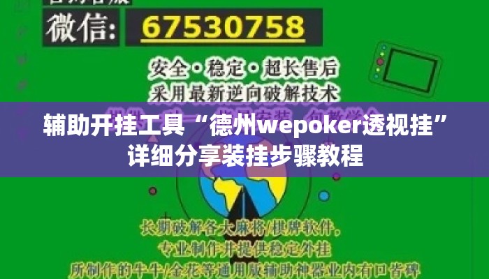 辅助开挂工具“德州wepoker透视挂	”详细分享装挂步骤教程