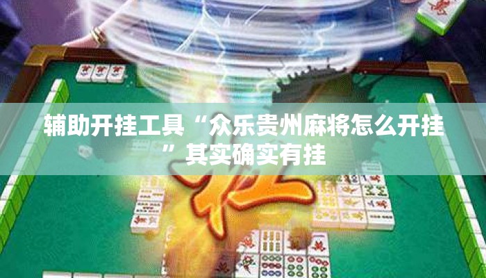 辅助开挂工具“众乐贵州麻将怎么开挂	”其实确实有挂