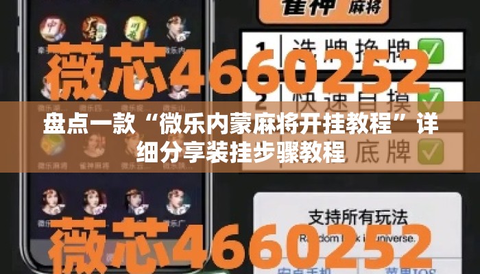 盘点一款“微乐内蒙麻将开挂教程	”详细分享装挂步骤教程