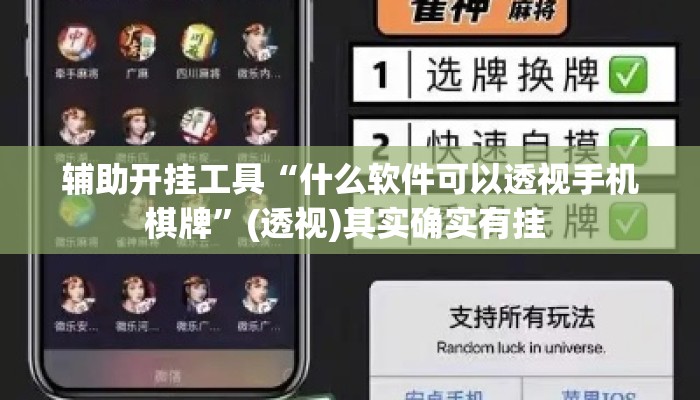 辅助开挂工具“什么软件可以透视手机棋牌”(透视)其实确实有挂 