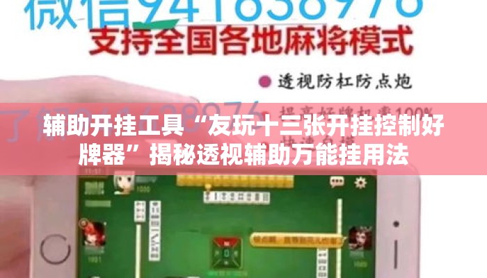 辅助开挂工具“友玩十三张开挂控制好牌器”揭秘透视辅助万能挂用法