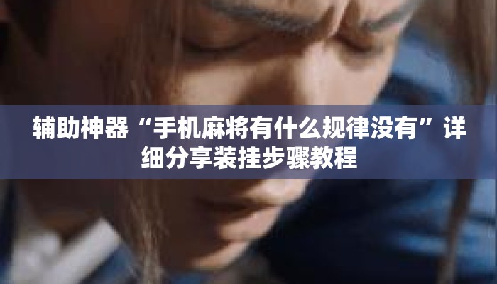 辅助神器“手机麻将有什么规律没有”详细分享装挂步骤教程
