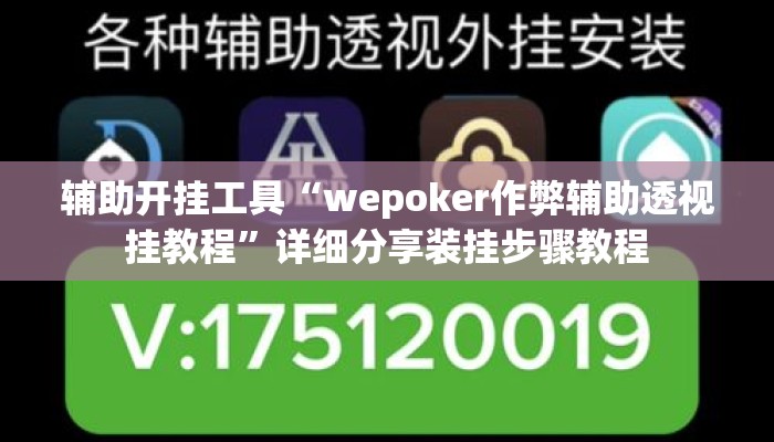 辅助开挂工具“wepoker作弊辅助透视挂教程	”详细分享装挂步骤教程