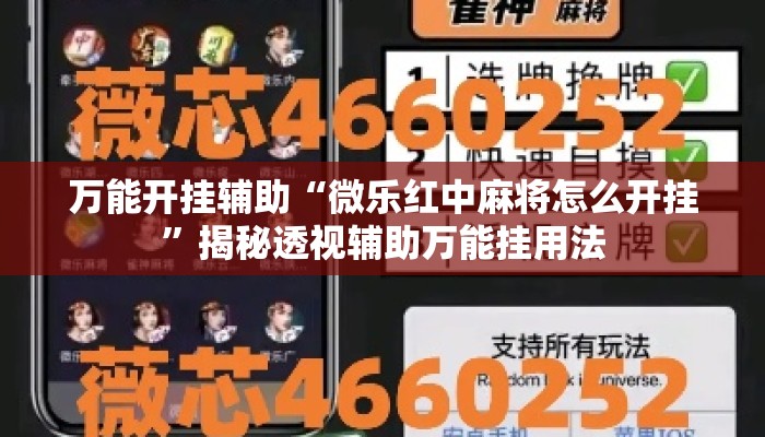 万能开挂辅助“微乐红中麻将怎么开挂	”揭秘透视辅助万能挂用法