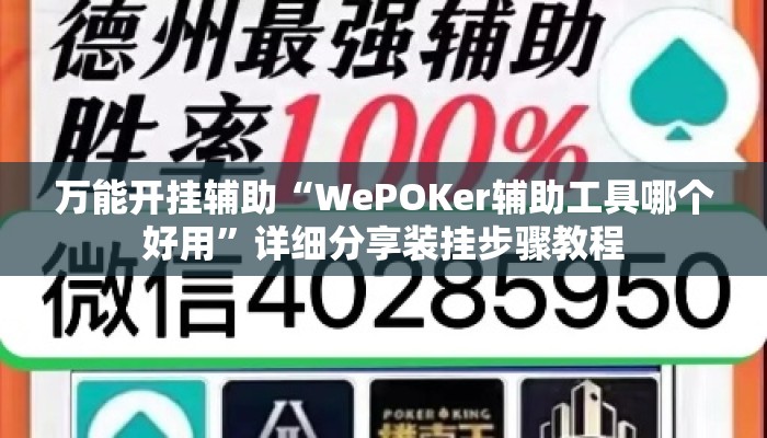 万能开挂辅助“WePOKer辅助工具哪个好用”详细分享装挂步骤教程