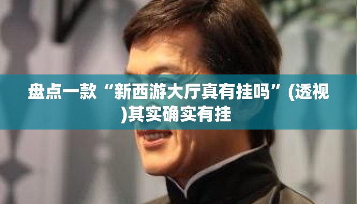 盘点一款“新西游大厅真有挂吗”(透视)其实确实有挂 