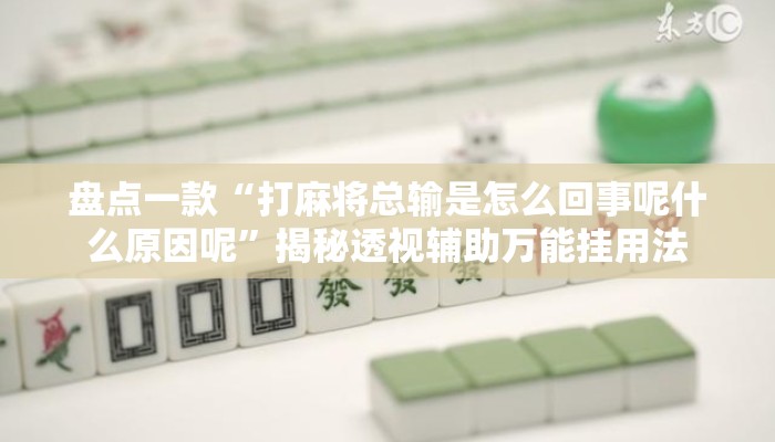 盘点一款“打麻将总输是怎么回事呢什么原因呢”揭秘透视辅助万能挂用法
